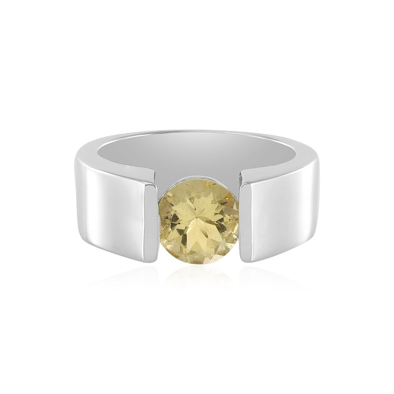 Gelber Beryll-Silberring