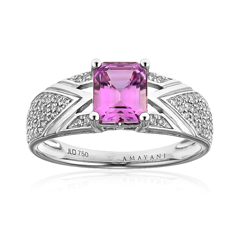 Pinkfarbener Diaspor-Goldring (AMAYANI)