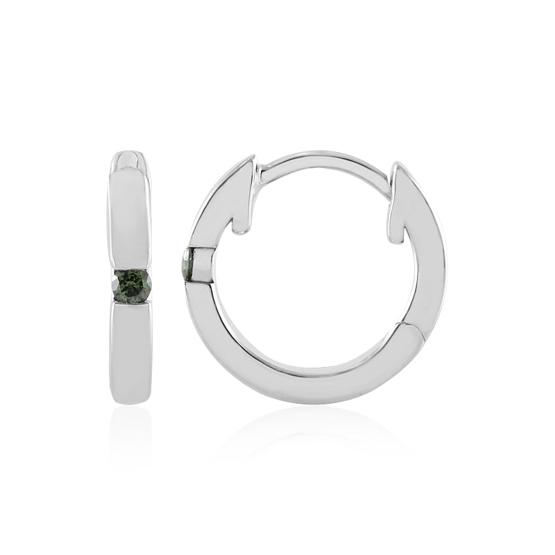 Blauer I2 Brillant-Silberohrringe