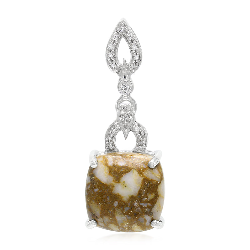 Dinosaurier-Quarz-Silberanhänger