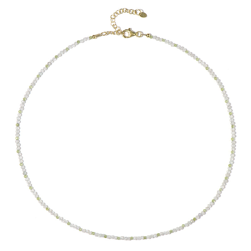 Edelstein-Silberhalskette