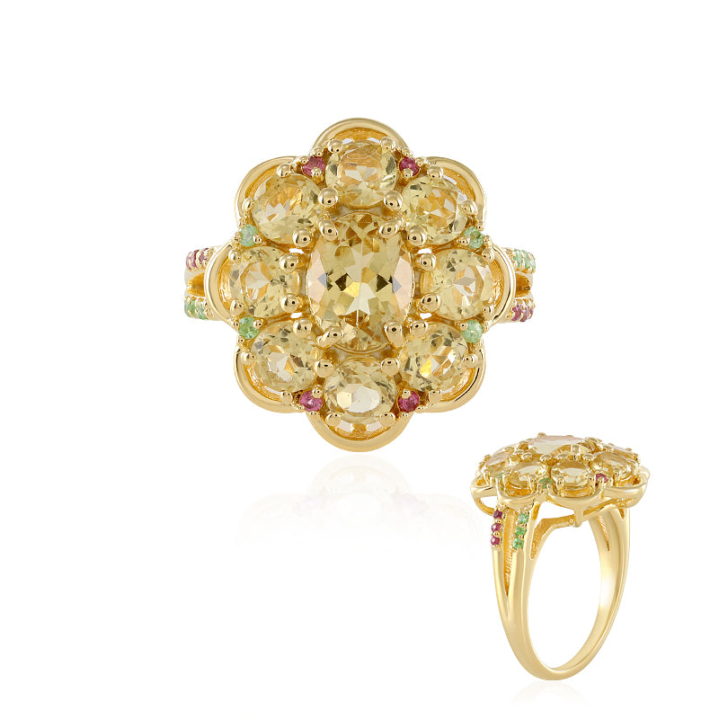 Gelber Beryll-Silberring