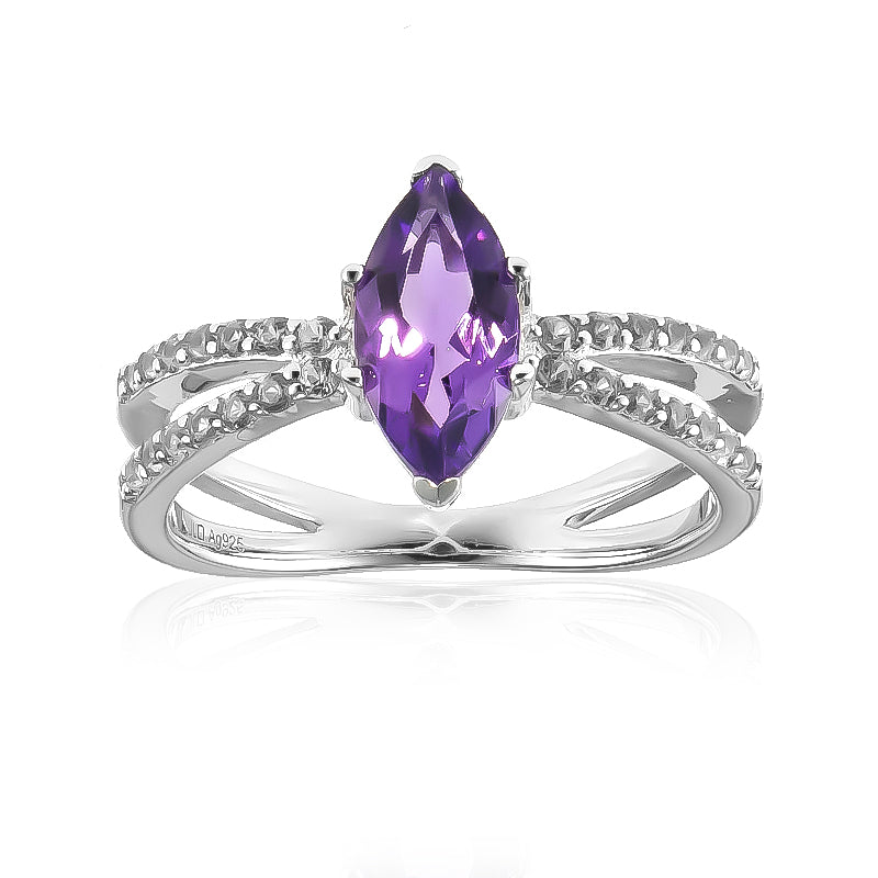 Sambia-Amethyst-Silberring