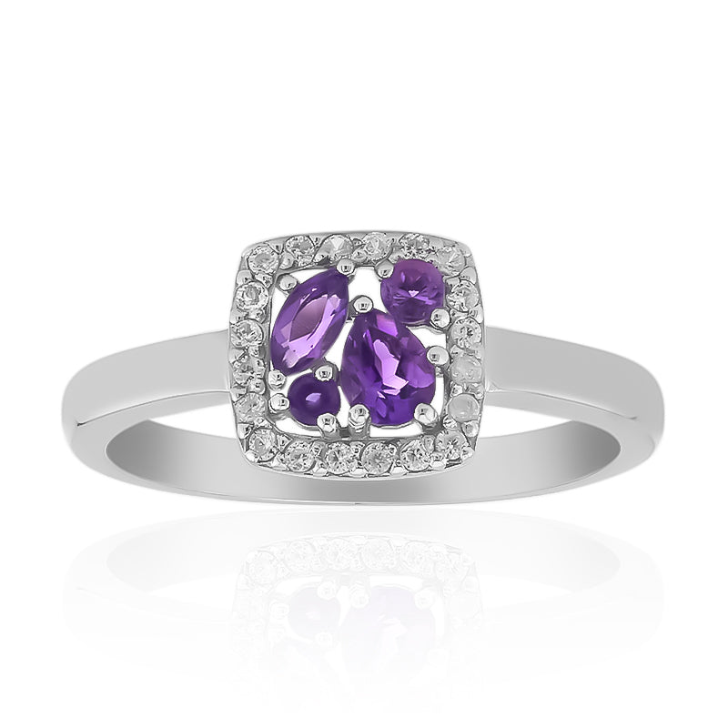 Sibirischer Amethyst-Silberring