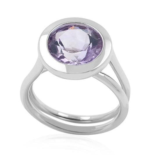 Lavendel-Amethyst-Silberring