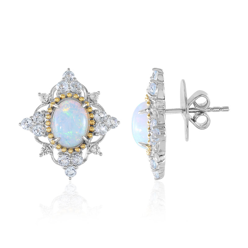 Welo-Opal-Silberohrringe (Dallas Prince Designs)