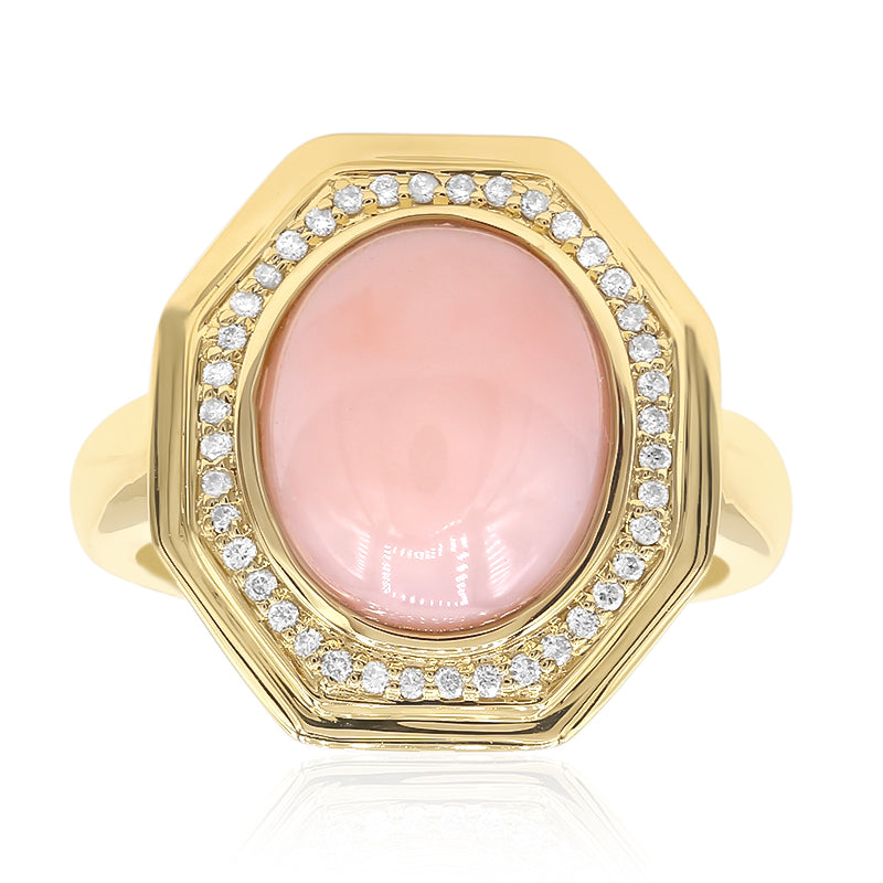 Pinkfarbener Opal-Goldring (CIRARI)