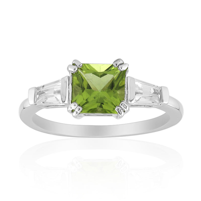 Burmesischer Peridot-Silberring