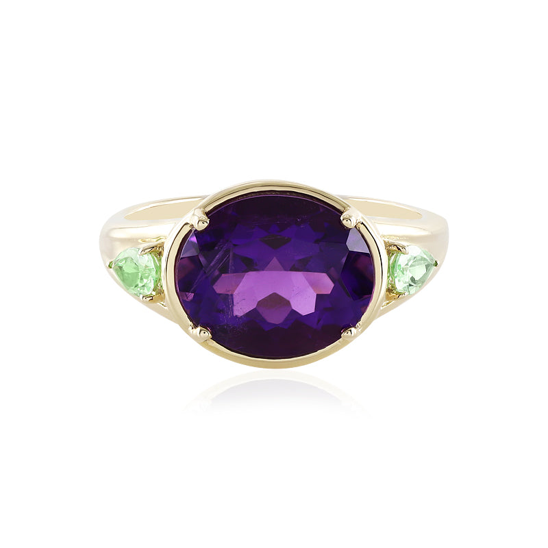 Sibirischer Amethyst-Goldring (Adela Gold)