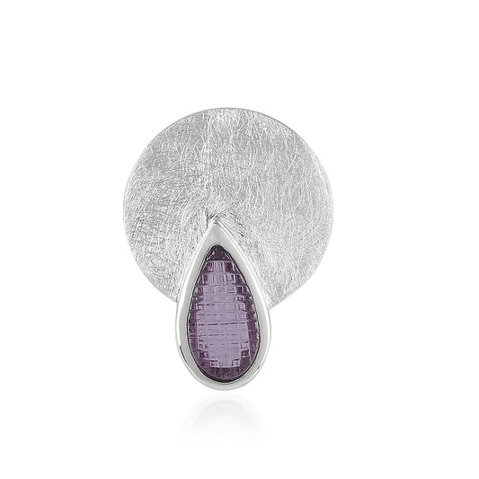 Lavendel-Amethyst-Silberanhänger (MONOSONO COLLECTION)