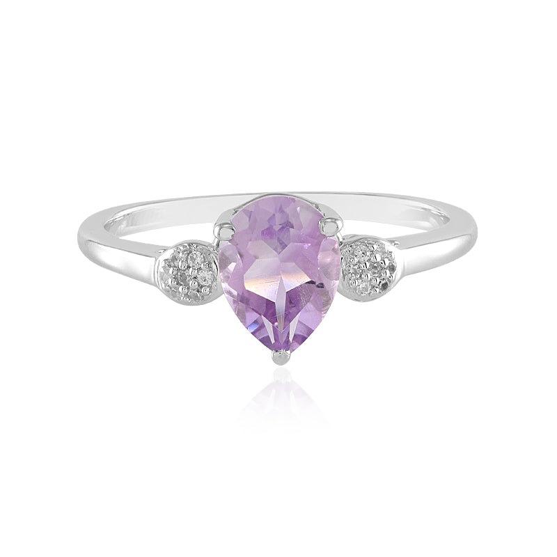 Lavendel-Amethyst-Silberring