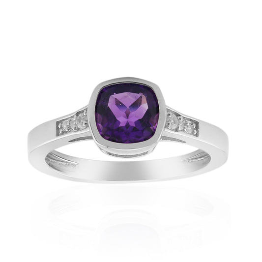 Sibirischer Amethyst-Silberring