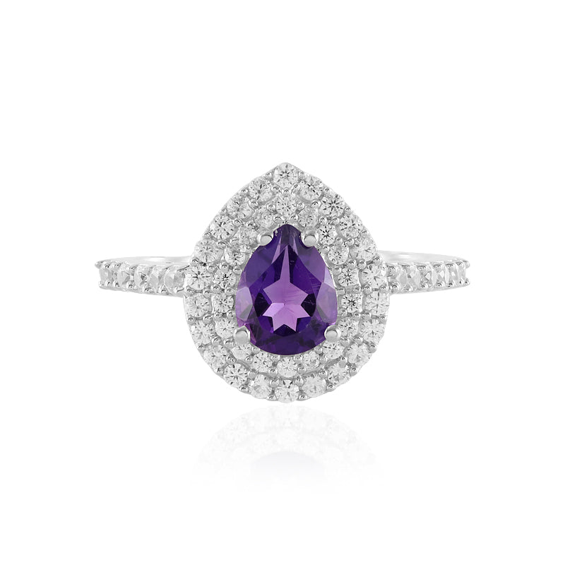 Sibirischer Amethyst-Silberring