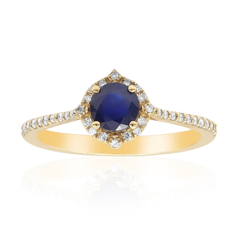 Blauer Ceylon-Saphir-Goldring