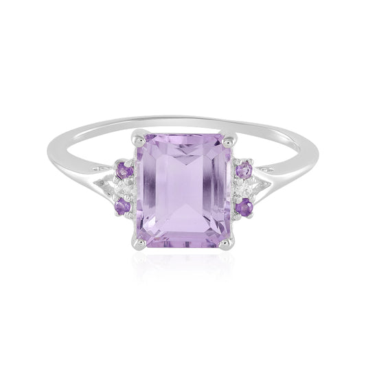 Lavendel-Amethyst-Silberring