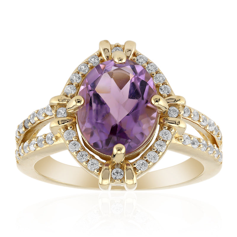 Bolivianischer Amethyst-Silberring