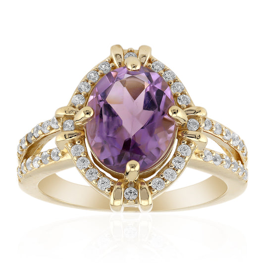 Bolivianischer Amethyst-Silberring