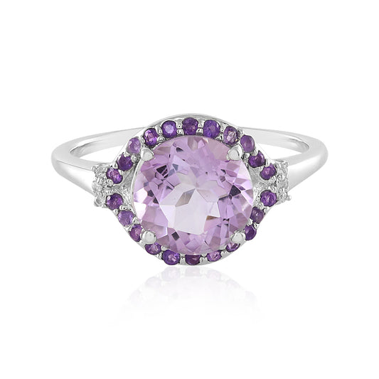 Lavendel-Amethyst-Silberring