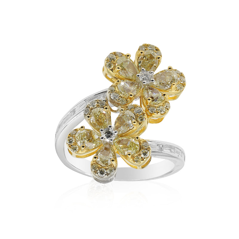 Gelber SI2 Diamant-Goldring (CIRARI)