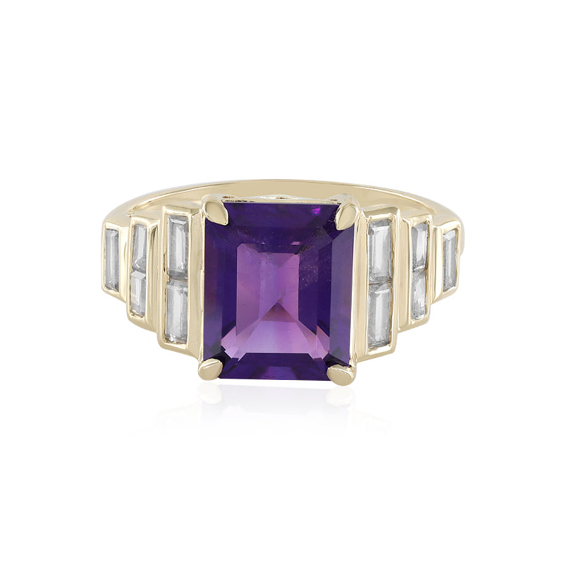 Sibirischer Amethyst-Goldring (Adela Gold)