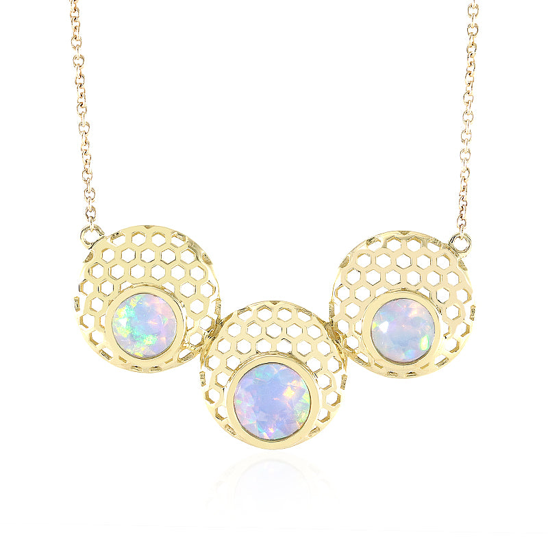 Welo-Opal-Goldcollier (Ornaments by de Melo)