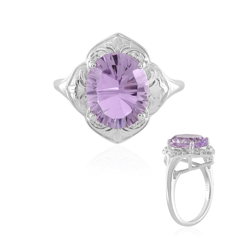 Lavendel-Amethyst-Silberring