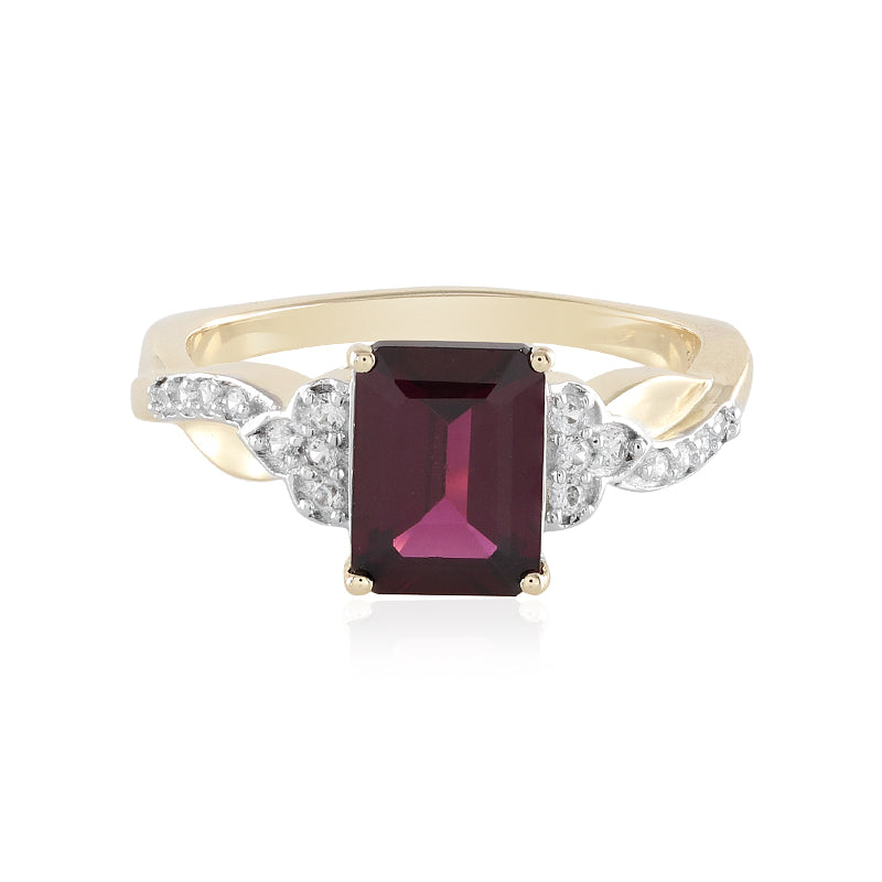 Magenta-Granat-Goldring