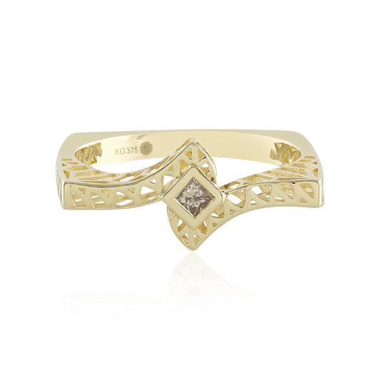 I2 Champagner-Diamant-Goldring (Ornaments by de Melo)