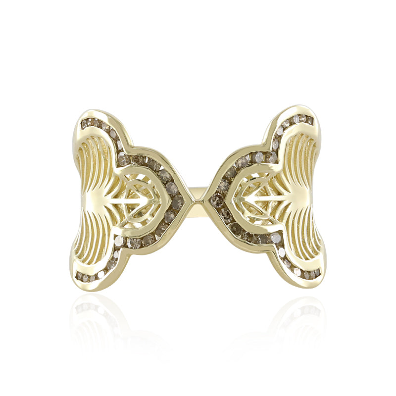 I2 Champagner-Diamant-Goldring (Ornaments by de Melo)