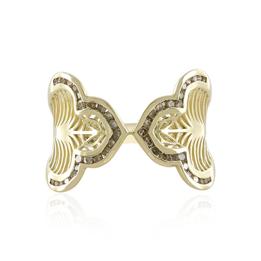 I2 Champagner-Diamant-Goldring (Ornaments by de Melo)