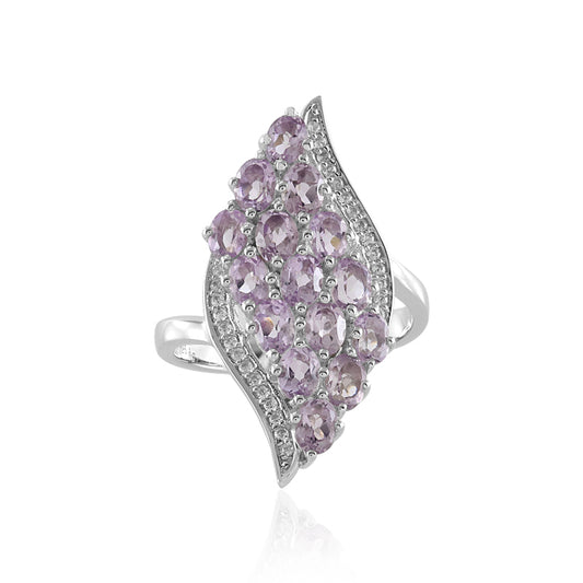 Lavendel-Amethyst-Silberring