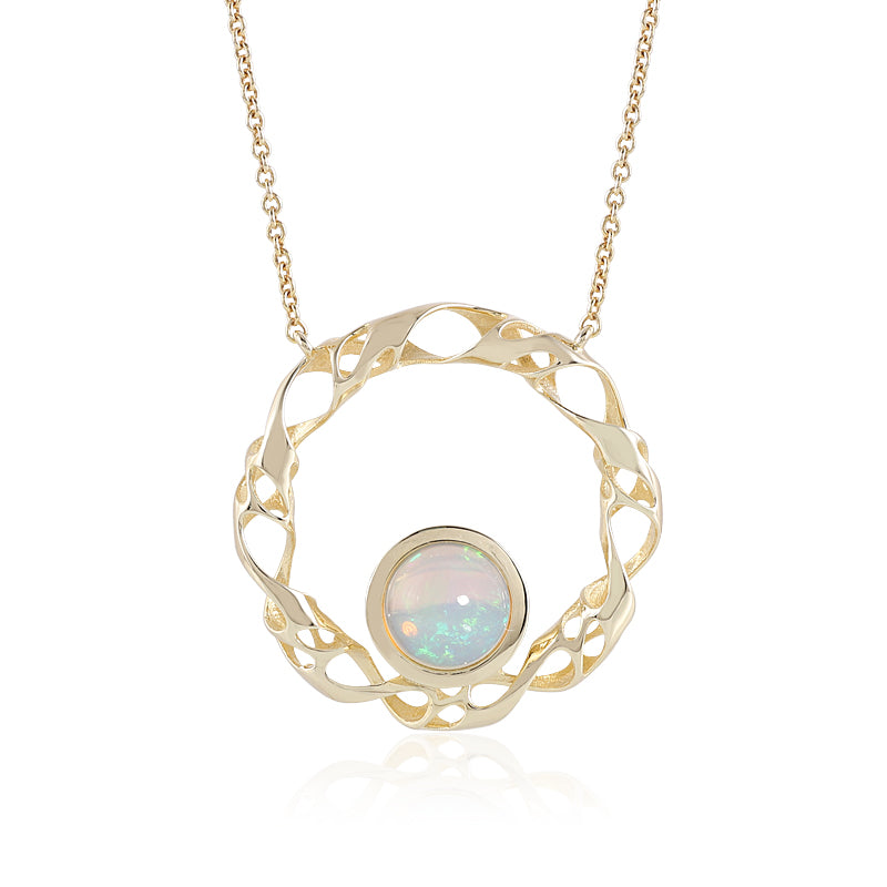 Welo-Opal-Goldcollier (Ornaments by de Melo)