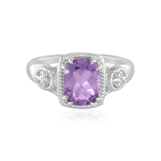 Lavendel-Amethyst-Silberring