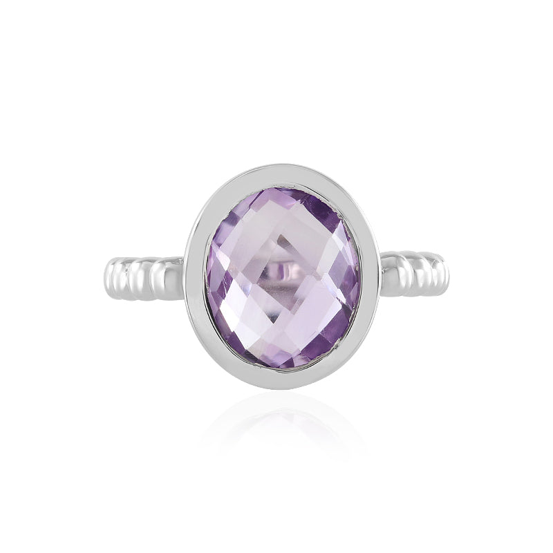 Lavendel-Amethyst-Silberring