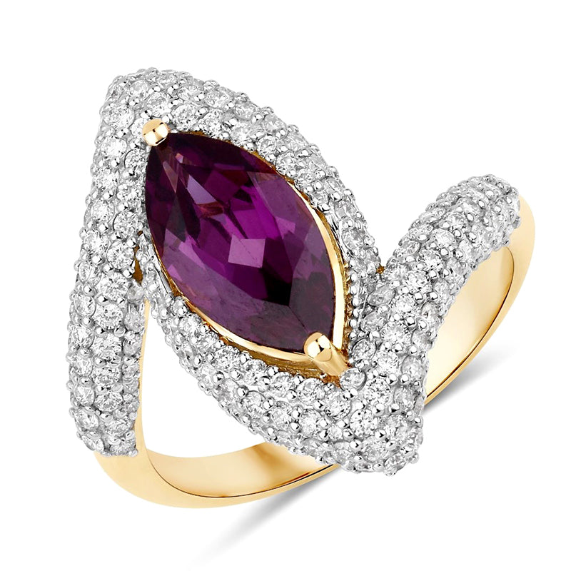 Magenta-Granat-Goldring (SUHANA)