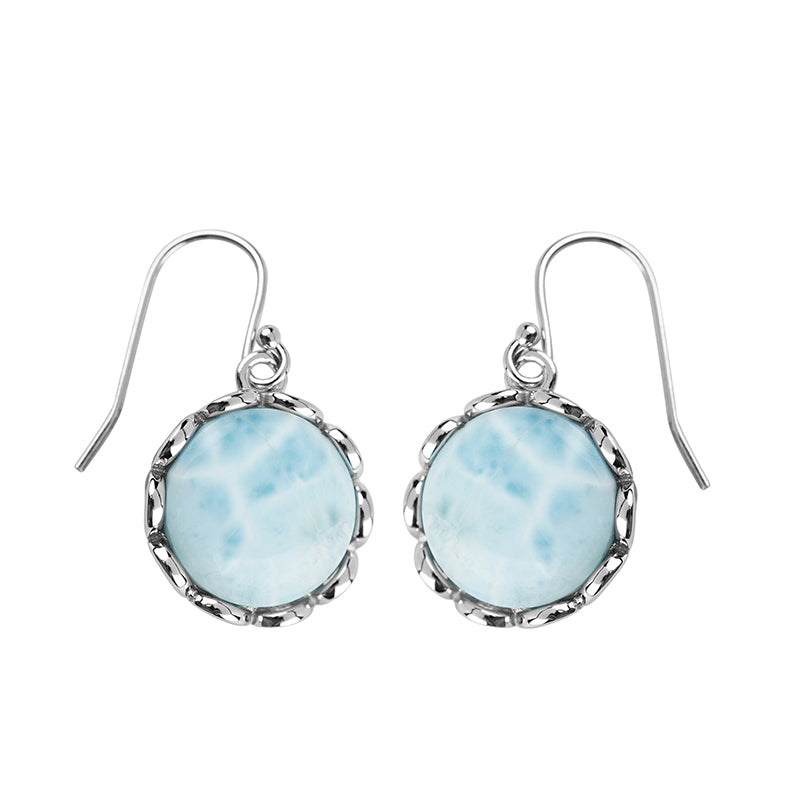 Larimar-Silberohrringe