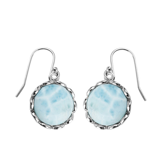 Larimar-Silberohrringe