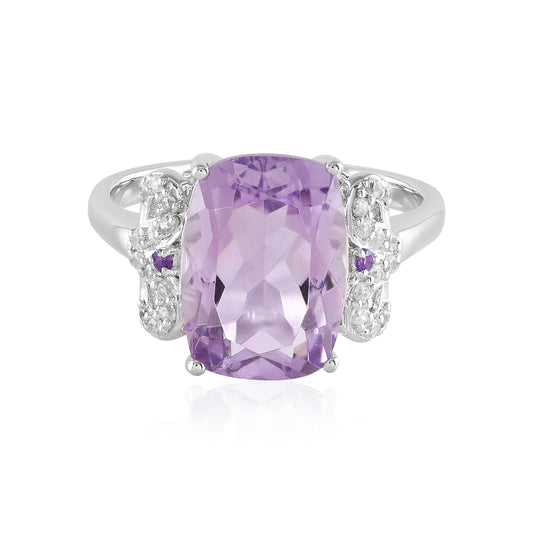 Lavendel-Amethyst-Silberring