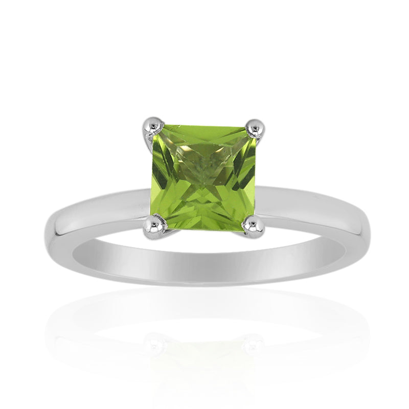 Burmesischer Peridot-Silberring