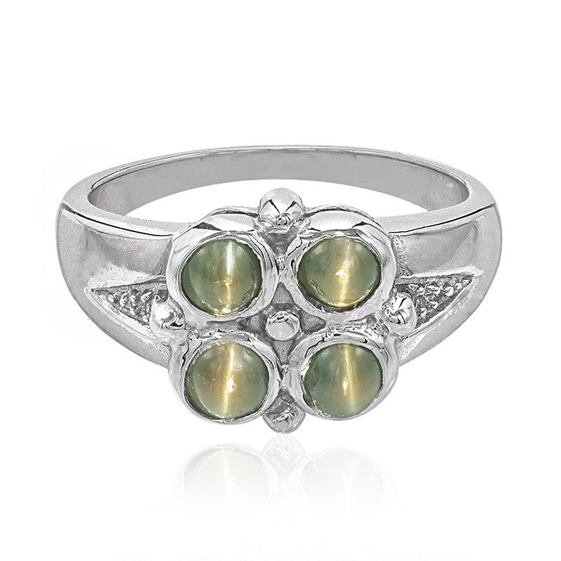 Alexandrit-Katzenauge-Silberring