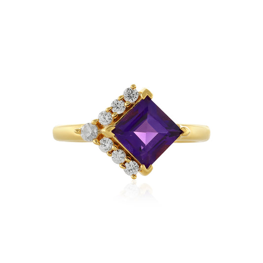 Sibirischer Amethyst-Silberring