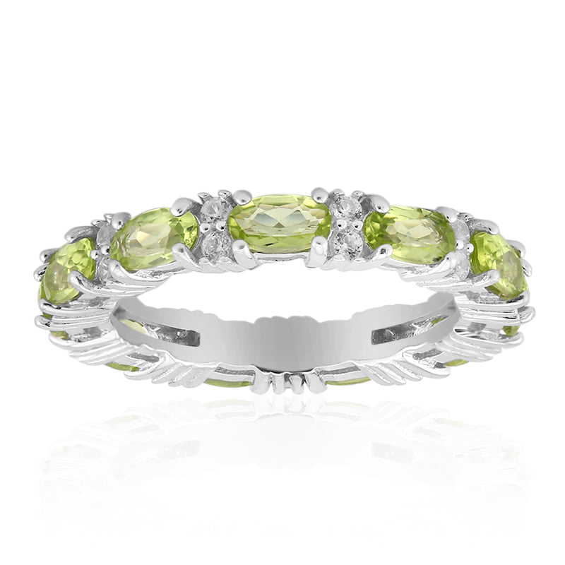 Burmesischer Peridot-Silberring