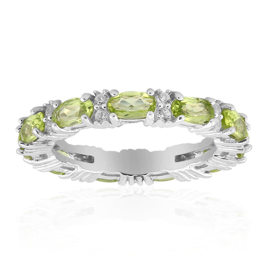 Burmesischer Peridot-Silberring