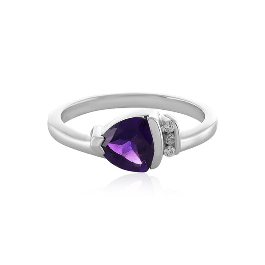 Sibirischer Amethyst-Silberring