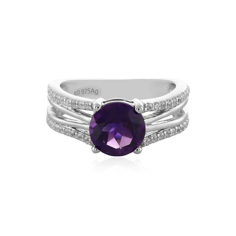 Sibirischer Amethyst-Silberring