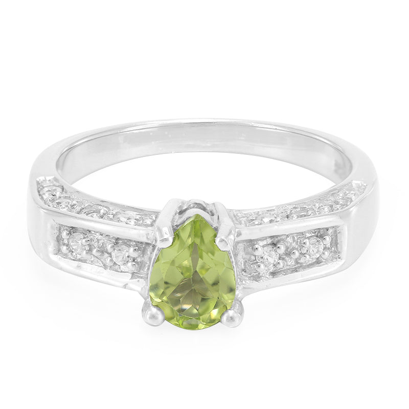 Mandschurischer Peridot-Silberring