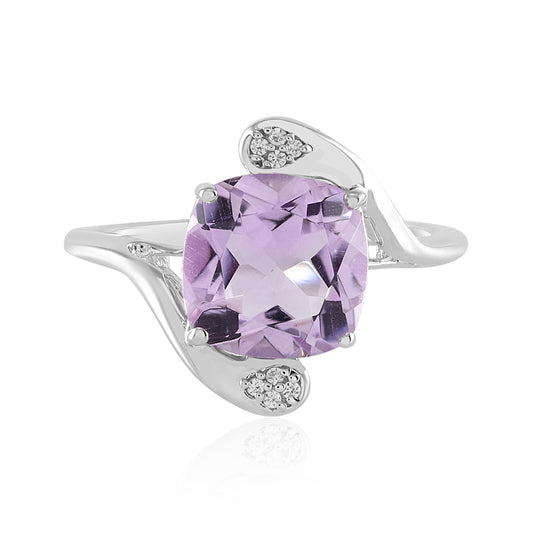 Lavendel-Amethyst-Silberring