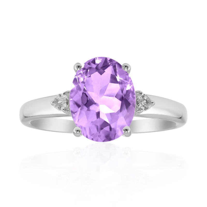 Lavendel-Amethyst-Silberring