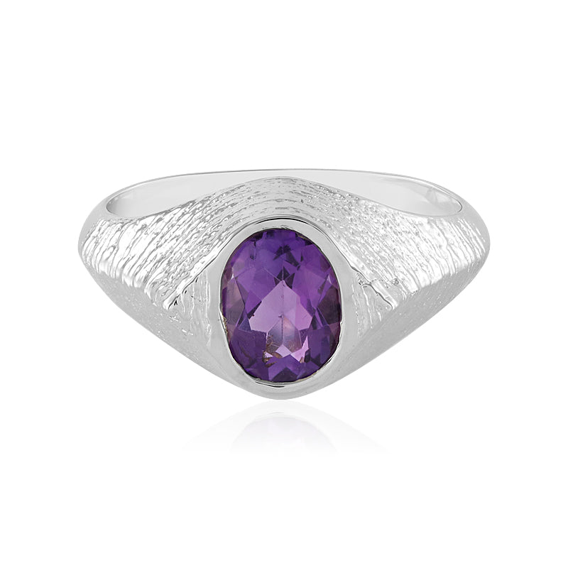 Sibirischer Amethyst-Silberring