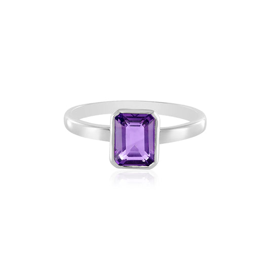 Sibirischer Amethyst-Silberring